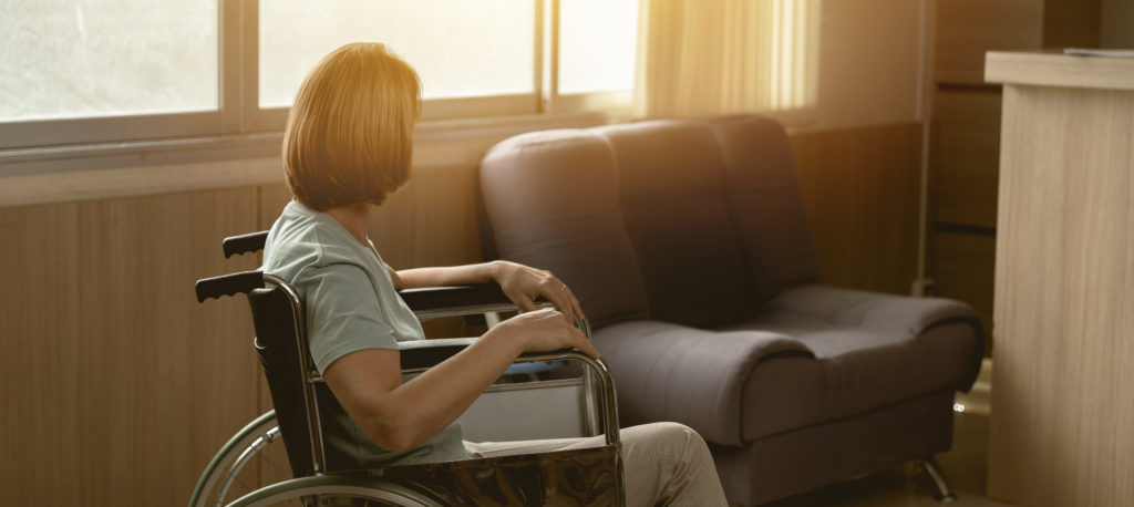 woman in wheelchair